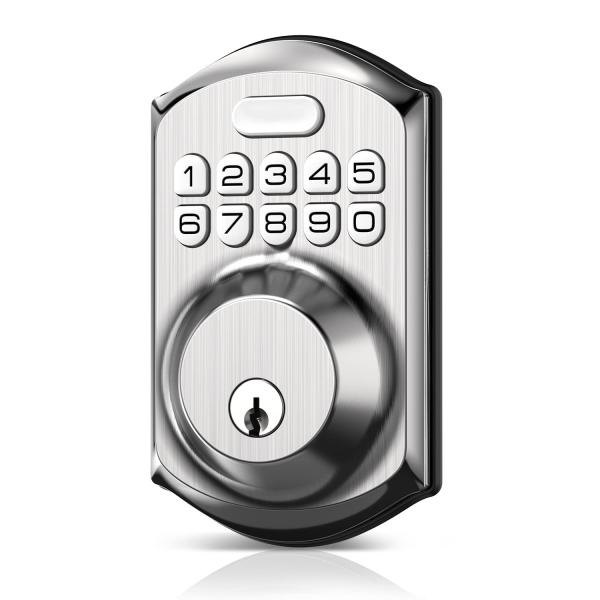 Keyless Entry Fingerprint Door Lock Tuya Smart Memory Card Data Storage Option Grey