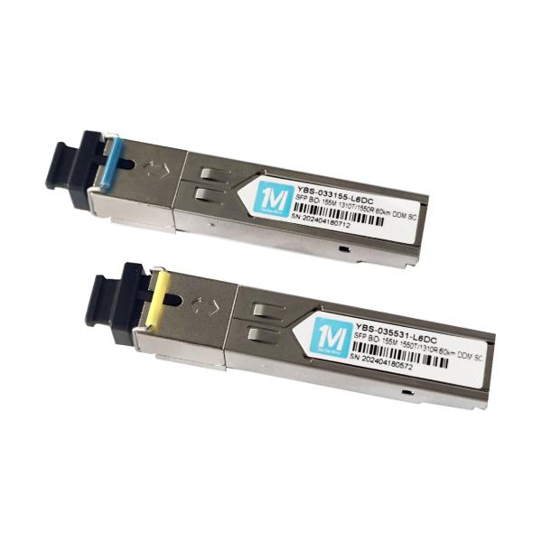 Network 155M BIDI 100km WDM SC Connector DDM Simplex Optical Module Transceiver SFP Module with Wavelength 1490nm/1550nm