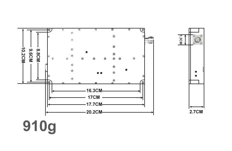 100K-400MHz-100W Customizable Power Amplifier Signal Amplifier Module