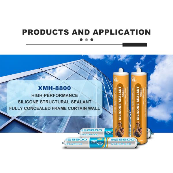 Main Raw Material Silicone Construction Sealant Free Samples Multifunctional Fast Cure Neutral 100% Glass Caulking 300ml
