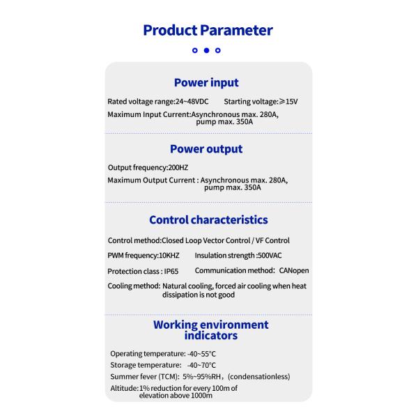48V Traction Or Pump Goods Handling And Loading/unloading Electric Forklift Servo Motor Controller