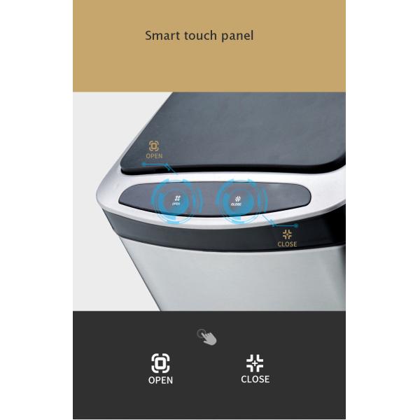 Kitchen Large Home Automatic Charging Smart Induction Stainless Steel Electric Trash Can with Lid
