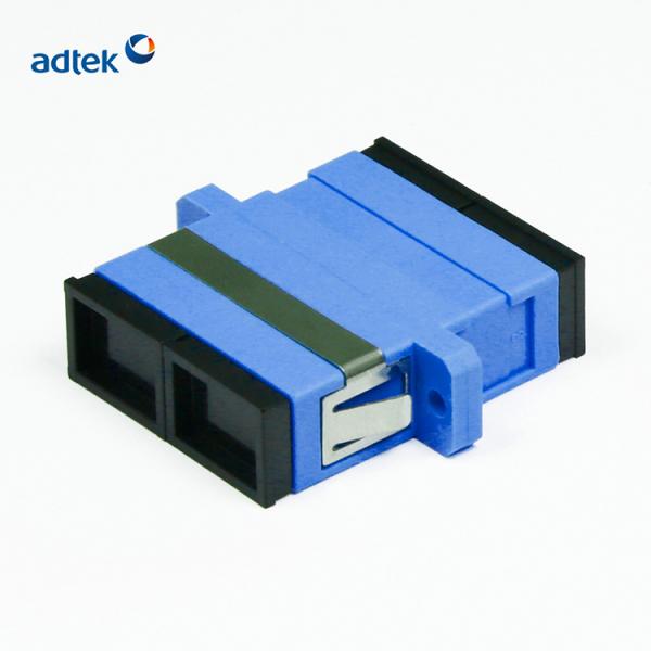 SC / UPC SM Duplex Fiber Optic Adapter For Adapter Panel FTTH