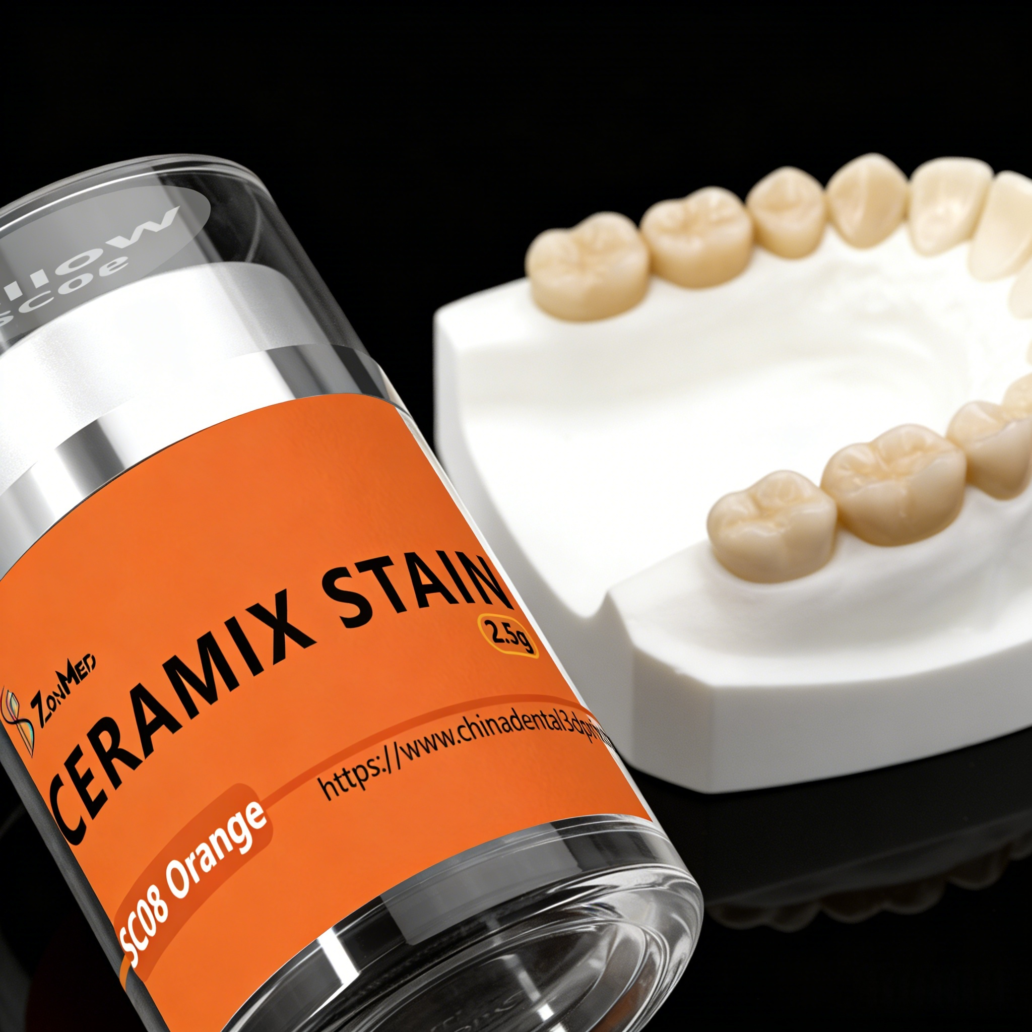 Variable Opacity Options dental ceramic glaze without phosphor providing consistent under dry place storage condition for dental applications