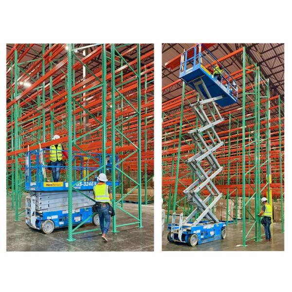Industry Compatible Teardrop Pallet Rack System With Large Base Plates