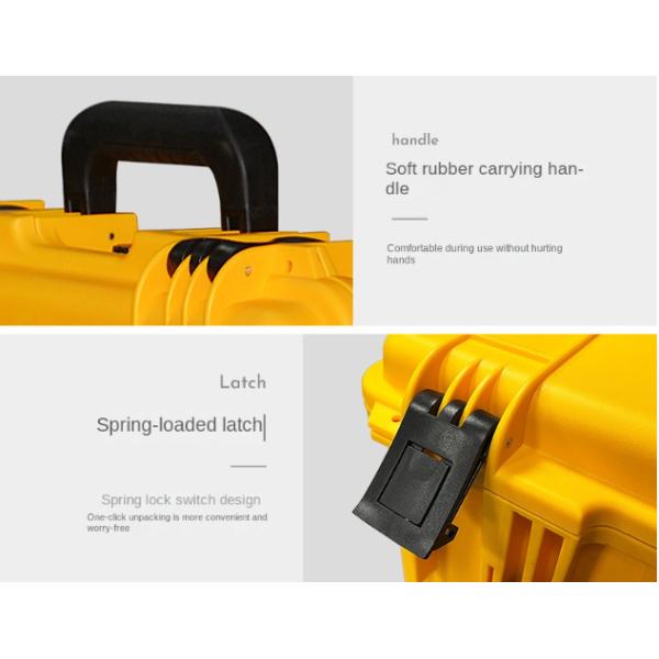 ODM Customized Support IP67 Waterproof Protective Hard Case with 386*415*187mm External Size and 2.35KG Weight for Military and Electronics Industry
