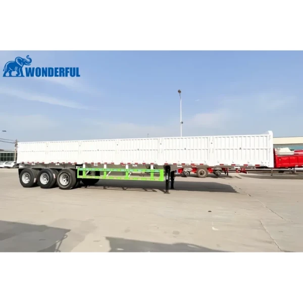 Multi Axles Decking Step Mount High Performance Sidewall Drop Side Enclosed Height Side Gate Load Capacity Quality Customized Bulk Cargo Semi Trailer