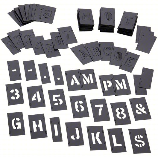 PVC Custom Letter Stencil Message for Public Place Black