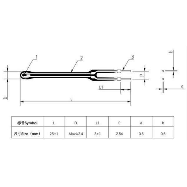 Custom Fire Alarm Substrate Temperature Sensor Detection Epoxy Resin 100K NTC Thermistor
