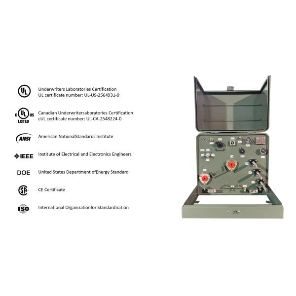 75Kva Single Phase Pad Mounted Distribution Transformer Power Distribution Loop Feed 13800V To 240V With UL/cUL certification