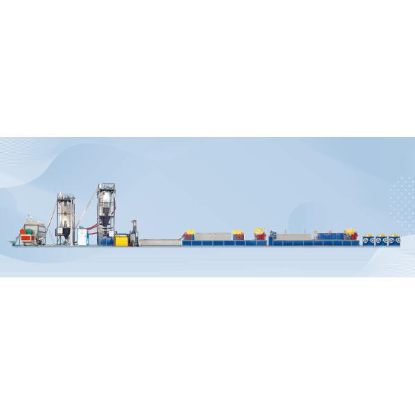 Double Position Winder PET Strap Manufacturing Line High Power Efficient 300-350KG/H
