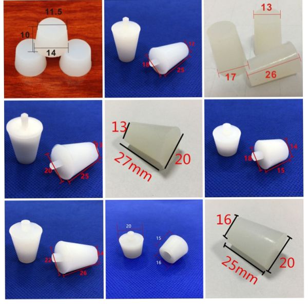 High Temperature Resistant Conical Silicone Plug for Spray Paint Electroplating Medical Grade Oxidation Thread Sealing Nut