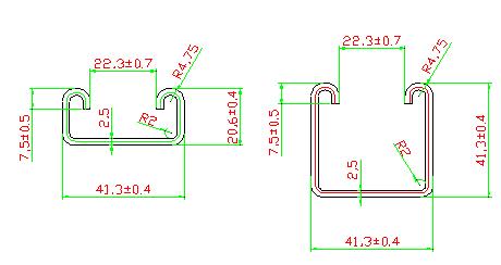 Galvanized Steel Guiding Column Shutter Door Roll Forming Machine Thickness 1.5-3.0mm
