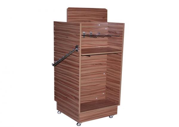 Four Ways Heavy Duty Slatwall Display Stand Wood 1200 * 430 * 1380 MM High Grade