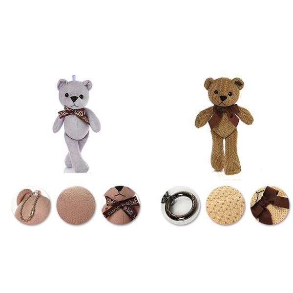 custom high quality teddy bear plush keychain