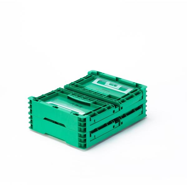 Collapsible EU Plastic Vegetable Moving Box with Customized Logo and Stackable Crate