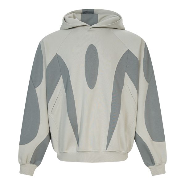 Low MOQ Customized Color Block Splicing 3D Embroidery Oversized Pullover Winter Hoodie Pocket Hip Hop Polyester/Cotton Blend