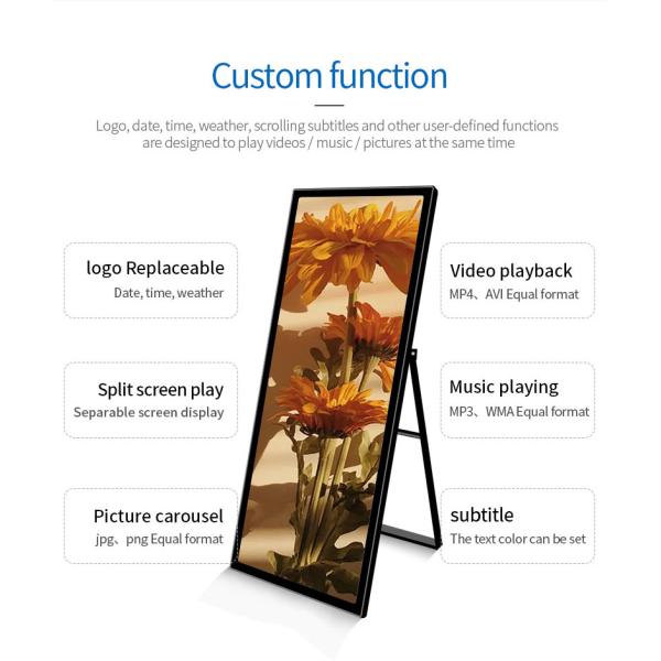 1920x1080 Full LCD Display Standing Advertising Kiosk