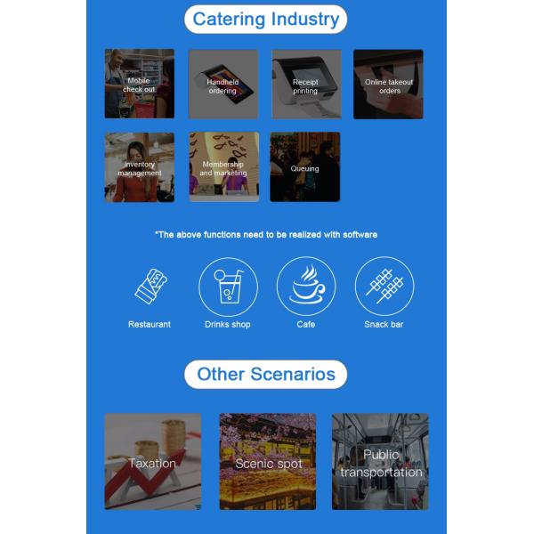 Portable Android 9.0 Smartphone POS System Machine Dual Screen