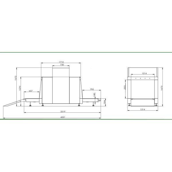 Big Tunnel Cargo X Ray Machine 40AWG Resolution For Logistic Warehouse