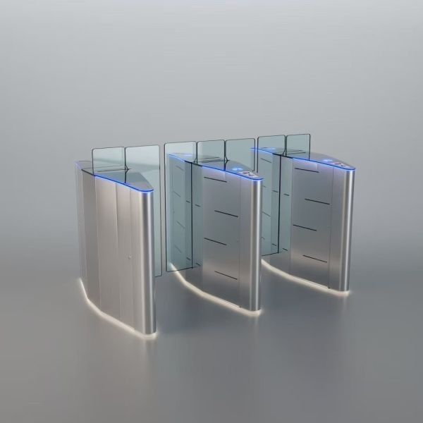 Electrical Fingerprinter Controlled Automatic Sliding Barrier Gate Turnstile Full Height