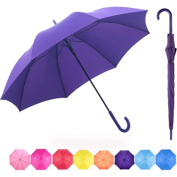Full Fiber Customized Integrated Bending Handle Golf Umbrella Automatic Open Advertising