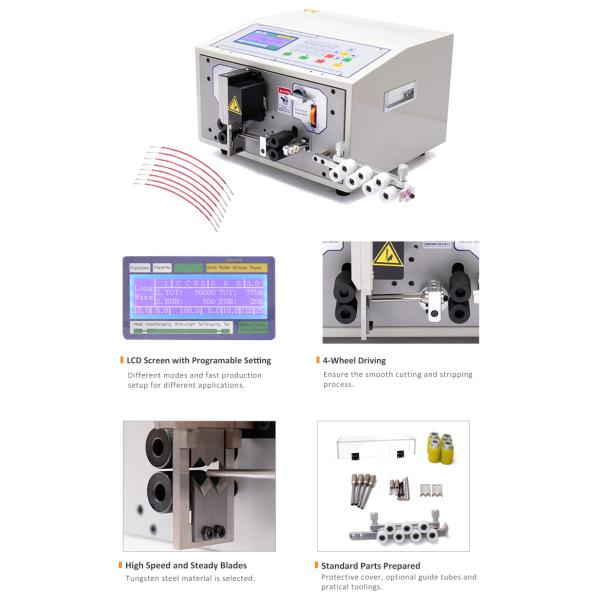 PVC Braided Automatic Wire Cable Cutting And Stripping Machine CX-02B
