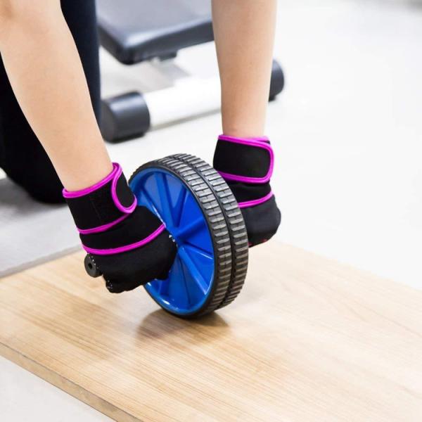 2pcs Ab Wheel Roller Set Double Wheel Abs Health Abdomen Round