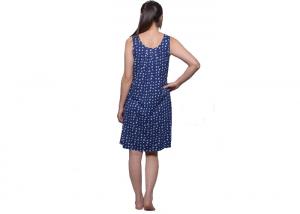 Quality Cotton Bamboo Womens Summer Nightwear / Sleeveless Womens Summer Nightgowns Dots Print for sale