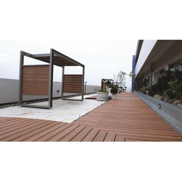 Waterproof WPC Recycled Composite Decking Boards Flooring 100 X 25 Mm