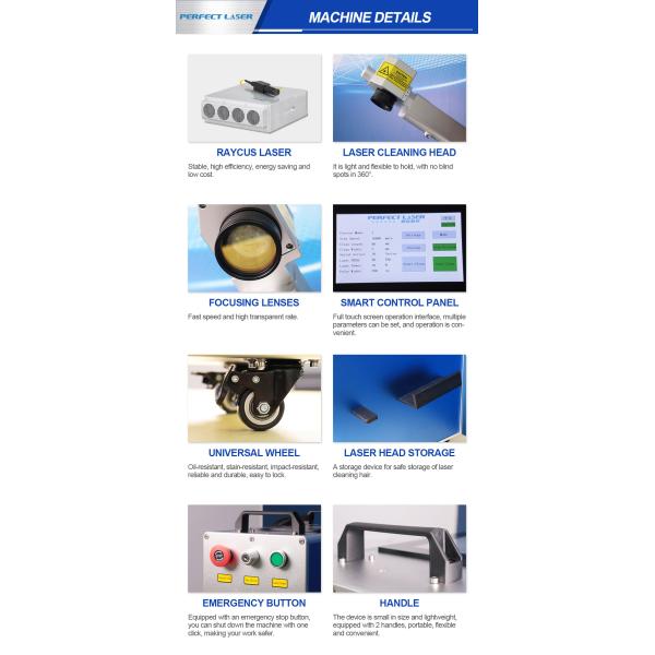 50W Automatic Laser Rust Removal Machine Metal Portable Laser Derusting Cleaner