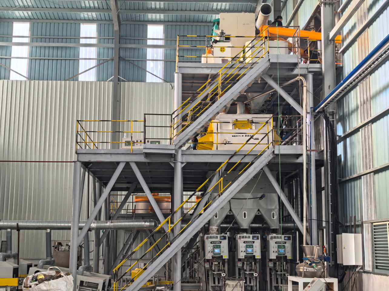 High Precision Batching Automatic Dry Mortar Plant with Precise Weighing System for High Quality Tile Glue Cement Mortar