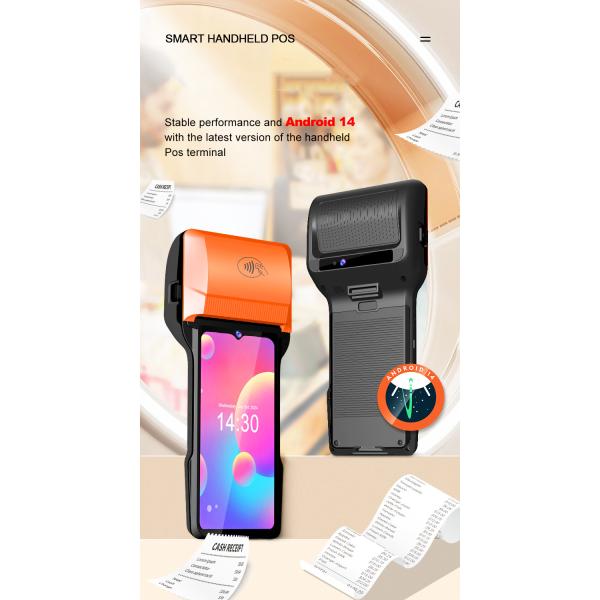 Bluetooth Handheld POS Billing Machine Android 14 Portable Billing POS Machine 6.5 Inch