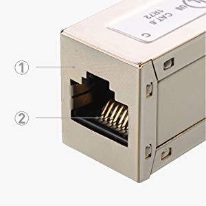Shielded Rj45 Keystone Jack Cat5e Metal Straight Through Inline Coupler