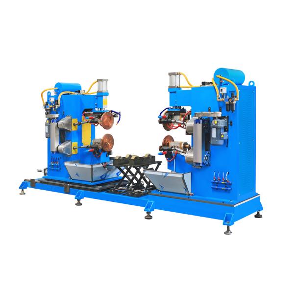 Dual Circular Rolling Seam Welding Machine Alusil Fuel Tank Cap Application