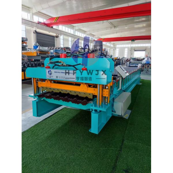 980 Model Glazed Tile Roll Forming Machine with 16 Roll Forming Stations and PLC Control System for Roof Tiles
