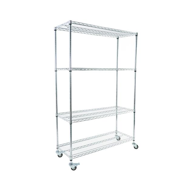 Customized ESD Storage 4 Layers Shelf Trolley Wire Mesh shelving Cart