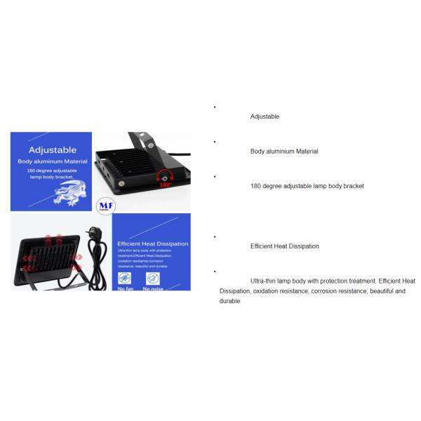 Highly Efficient UV Curing Flood Light 50W IP66 Non-Dimmable 180° Adjustable UVA 395-400nm LED Party Entertainment For Fast Resin Ink Curing