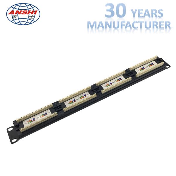 110 IDC Network Patch Panel Cat6 UTP Unshielded 1u Cold Roll Steel Material