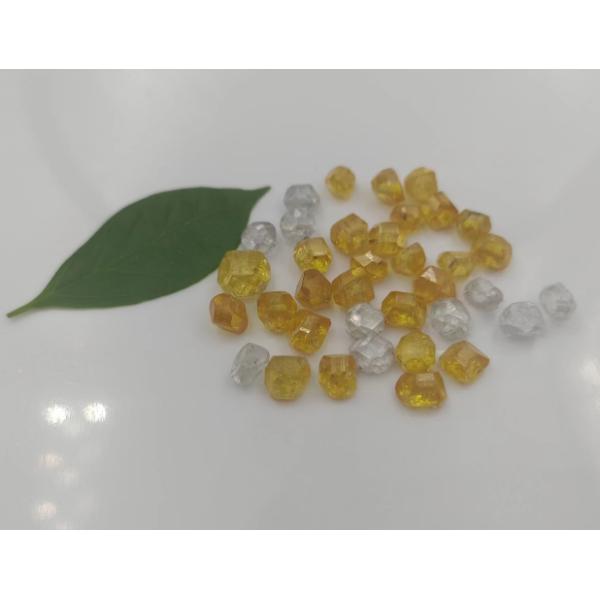 Fancy Yellow HPHT Rough Synthetic Diamond Laboratory Grown For Grinding