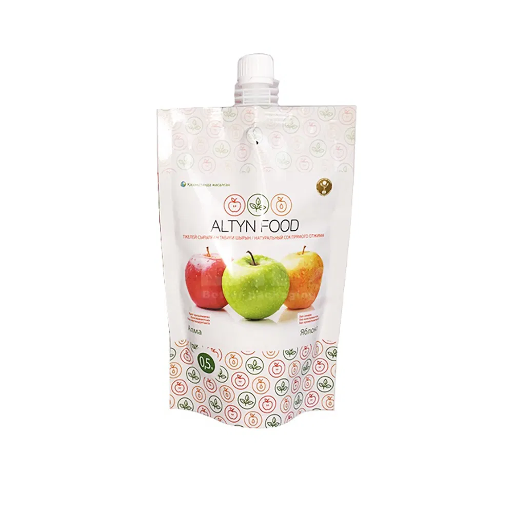 Liquid packaging pouch with custom printing