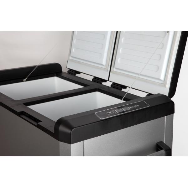 Non Slip Surface Portable Mini Fridge Protect Lid With Drawstring , 82L Double Temperature Car Freezer Fridge