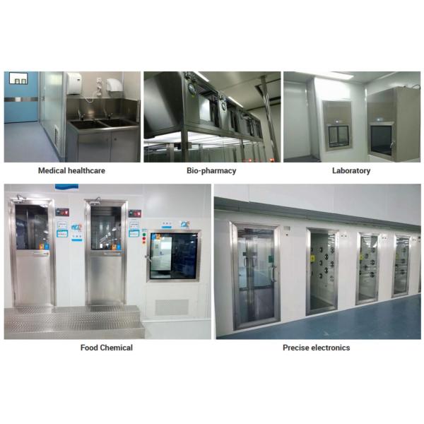 YANING Mechanical Electronic Interlock Facial Recognition Clean Room Automatic Double Door Airtight Air Shower Room