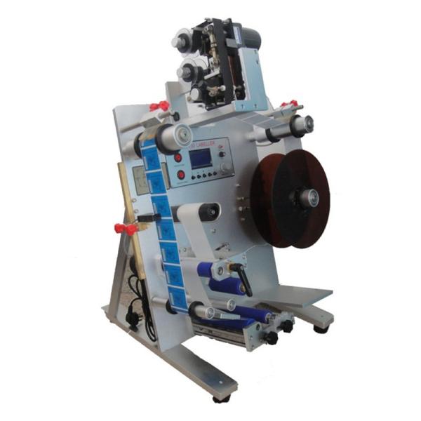 Quality Semi Automatic Vertical Round Bottle Labeler With Date Coding Function for sale