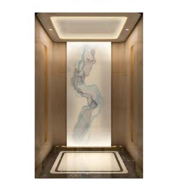 PVC Floor Etching Stainless Steel Elevator Lift Cabin Decoration