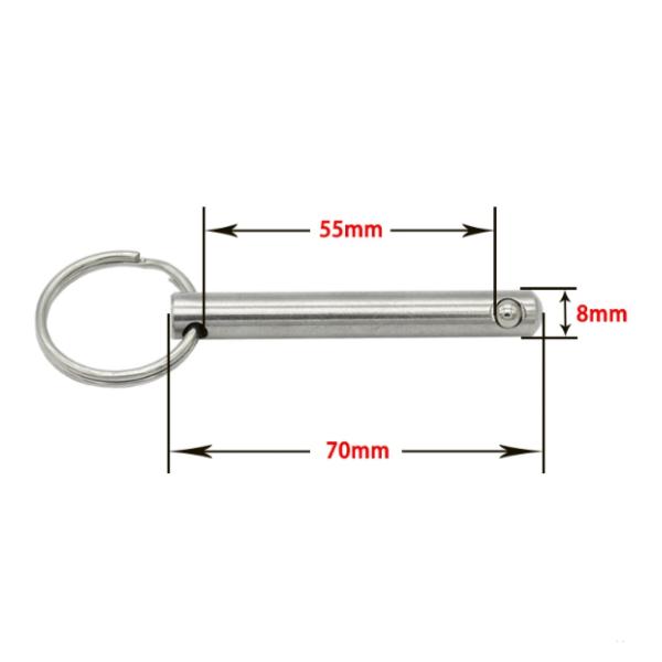 Stainless Steel Shaft Plunger Push Button Handle Spring Loaded Quick-Release Ball Lock Pin with Steam Oxide Nitride Finish