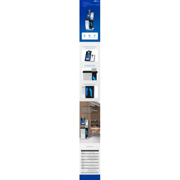 Touch Screen Kiosk All In One Automatic Query Machine RFID Self Service Kiosk For Multiple Book Check In And Out
