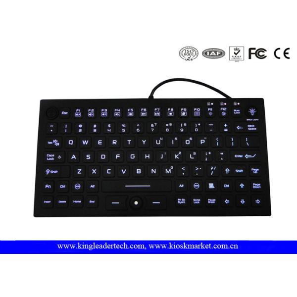 IP68 Backlit Super Thin Washable Silicone Keyboard Built-in Mouse