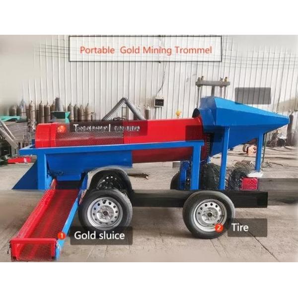 Gravity Separator Mini Mobile Gold Trommel Screen for Small Panning Machine in White