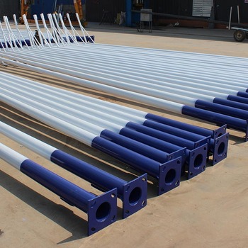 Galvanized Street Lighting Traffic Signal Light Pole 45m 9 Meter High Mast Pole